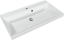 Style Line Тумба с кварцевой раковиной жасмин Манхэттен 80 Plus эмаль олива матовая – фотография-3